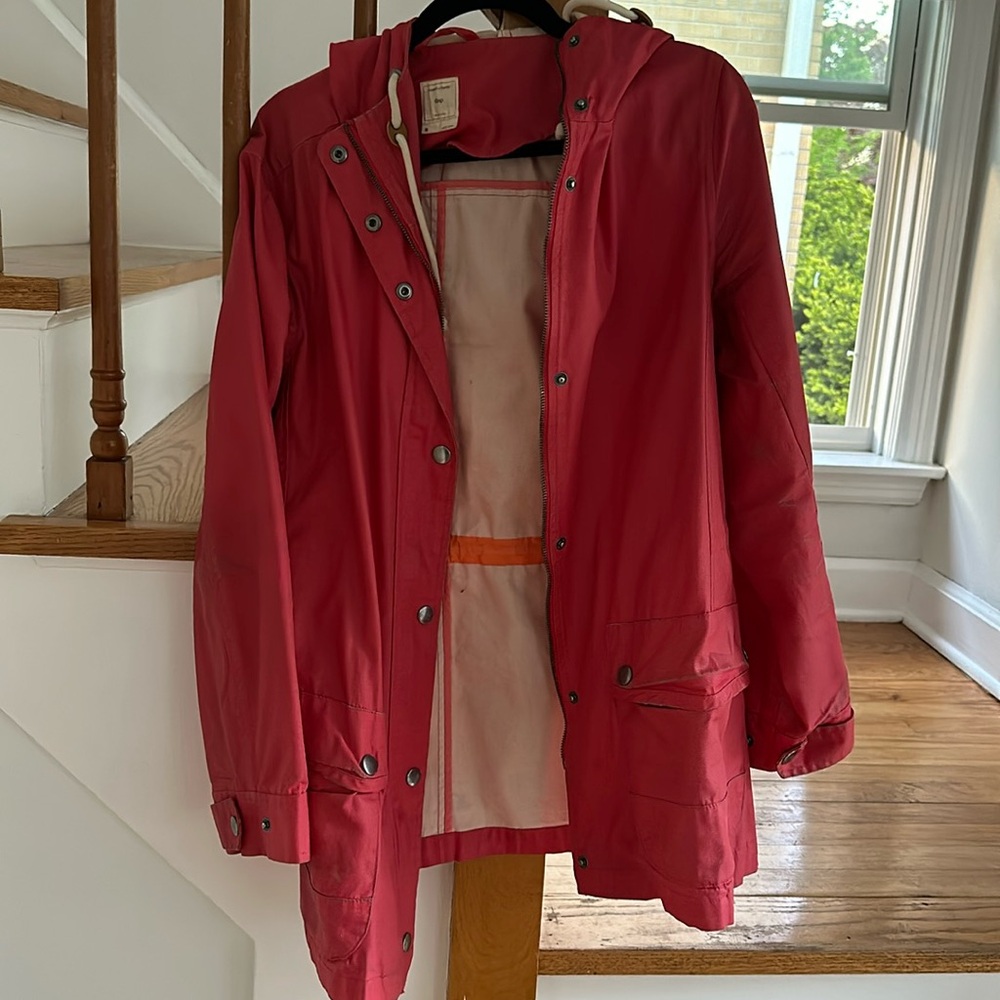Gap Fisherman Anorak Raincoat - Salmon | Size Medium